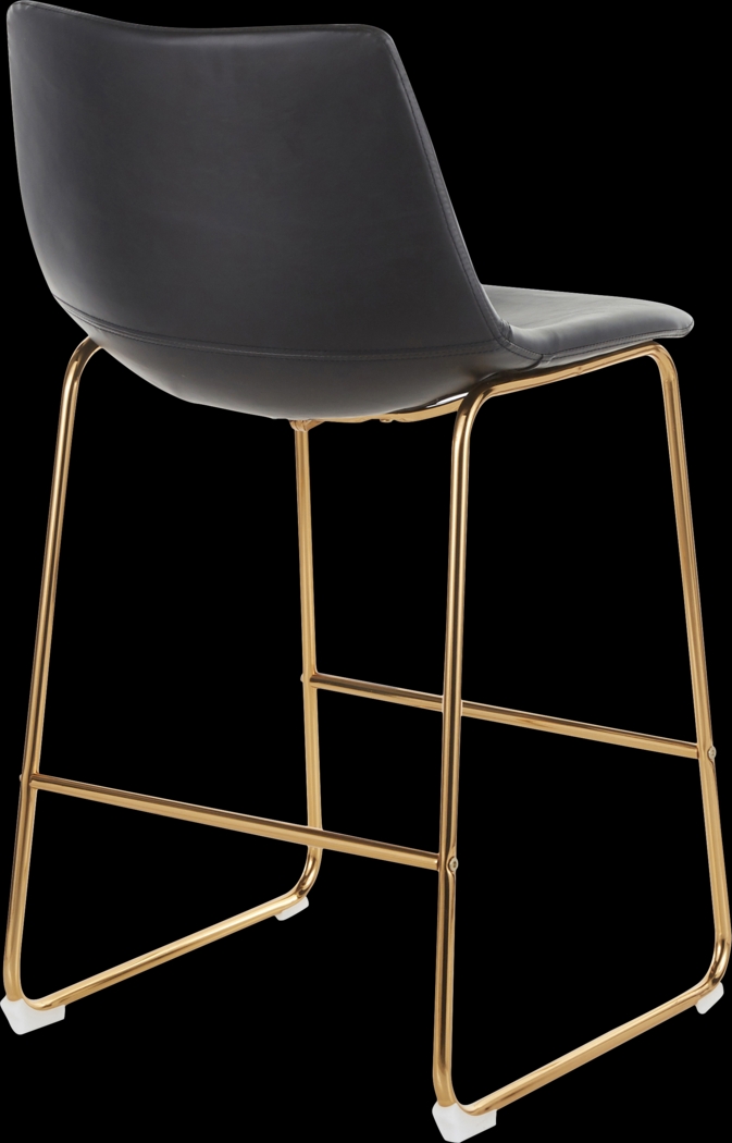 Dryades Black Counter Height Stool, Set of 2 - Thumbnail - Image 4