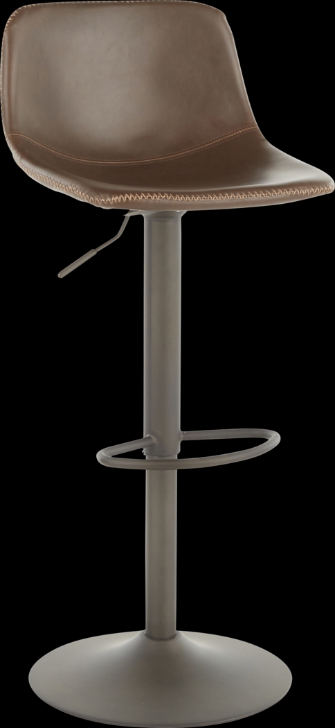 Dryades Brown Adjustable Barstool, Set of 2 - Thumbnail - Image 2