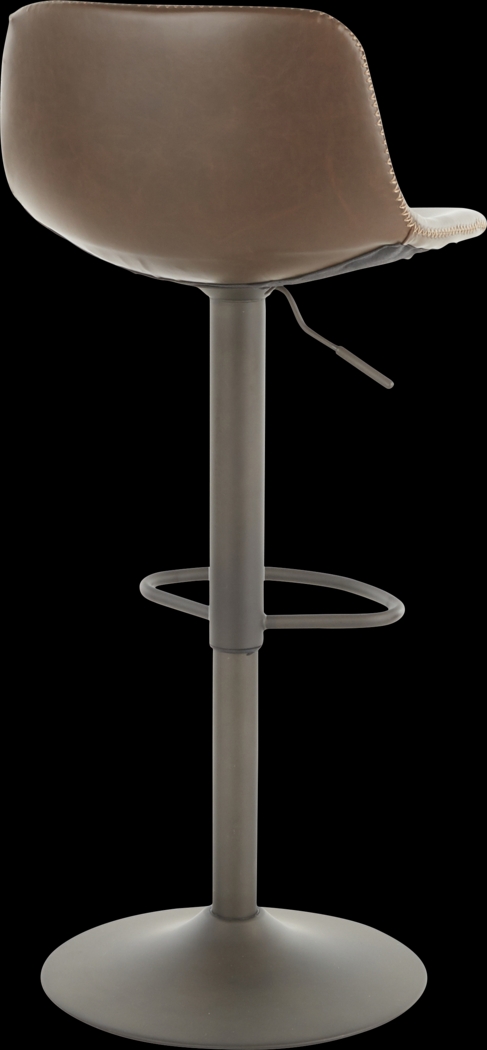 Dryades Brown Adjustable Barstool, Set of 2 - Thumbnail - Image 4