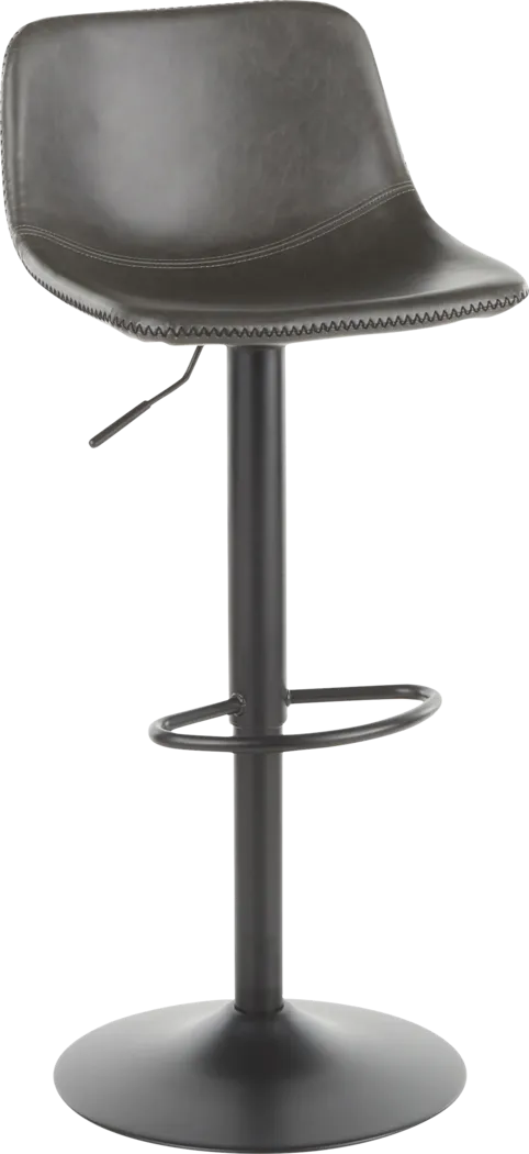 Dryades Gray Adjustable Barstool, Set of 2 - Thumbnail - Image 2