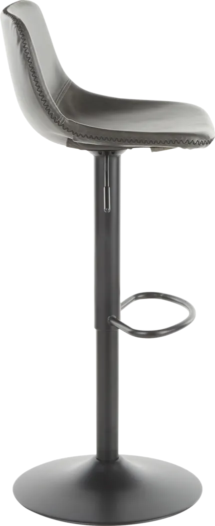 Dryades Gray Adjustable Barstool, Set of 2 - Thumbnail - Image 3