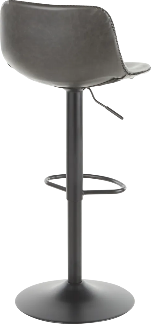 Dryades Gray Adjustable Barstool, Set of 2 - Thumbnail - Image 4