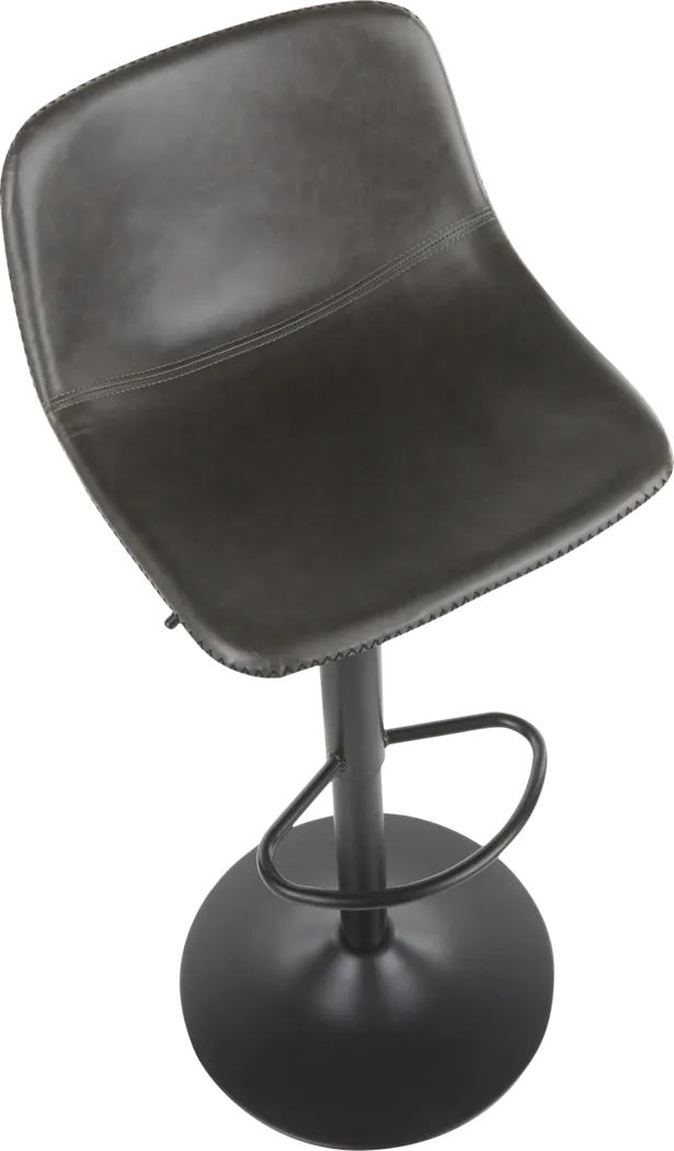 Dryades Gray Adjustable Barstool, Set of 2 - Thumbnail - Image 7