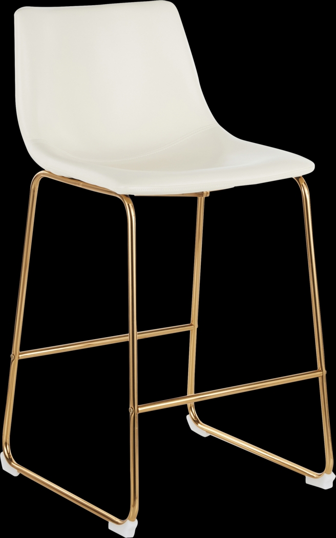 Dryades White Counter Height Stool, Set of 2 - Thumbnail - Image 2