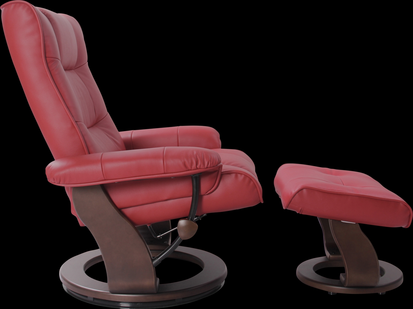 Drymon Scarlet Recliner & Ottoman - Thumbnail - Image 2