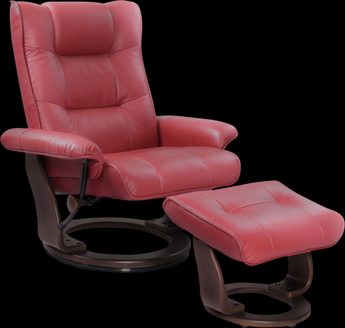 Drymon Scarlet Recliner & Ottoman - Thumbnail - Image 4