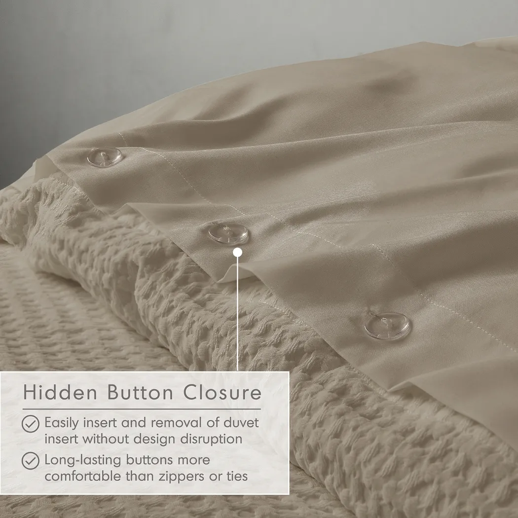 Drysdalea Beige Full/Queen 3 Pc Duvet Set - Thumbnail - Image 6