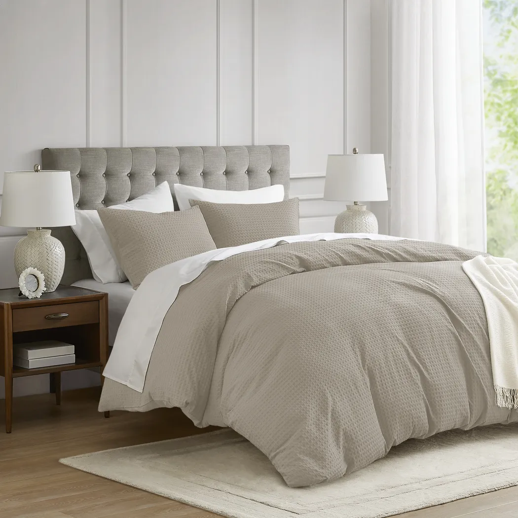Drysdalea Beige King/California King 3 Pc Duvet Set - Thumbnail - Image 3