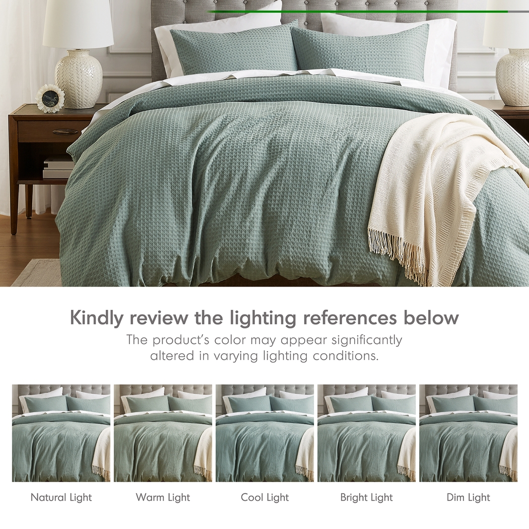 Drysdalea Green Full/Queen 3 Pc Duvet Set - Thumbnail - Image 14