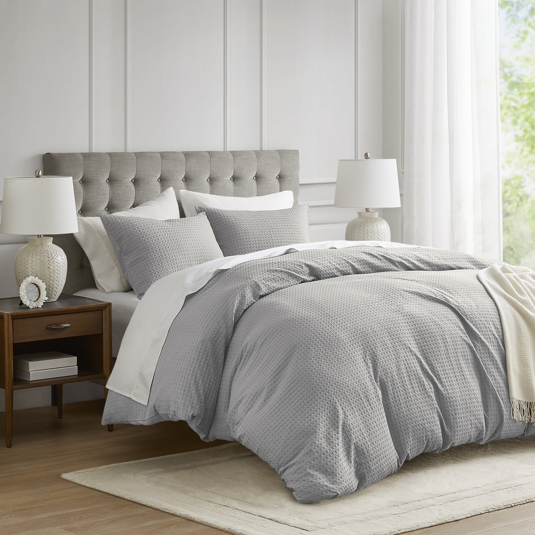 Drysdalea Light Gray Full/Queen 3 Pc Duvet Set - Thumbnail - Image 2