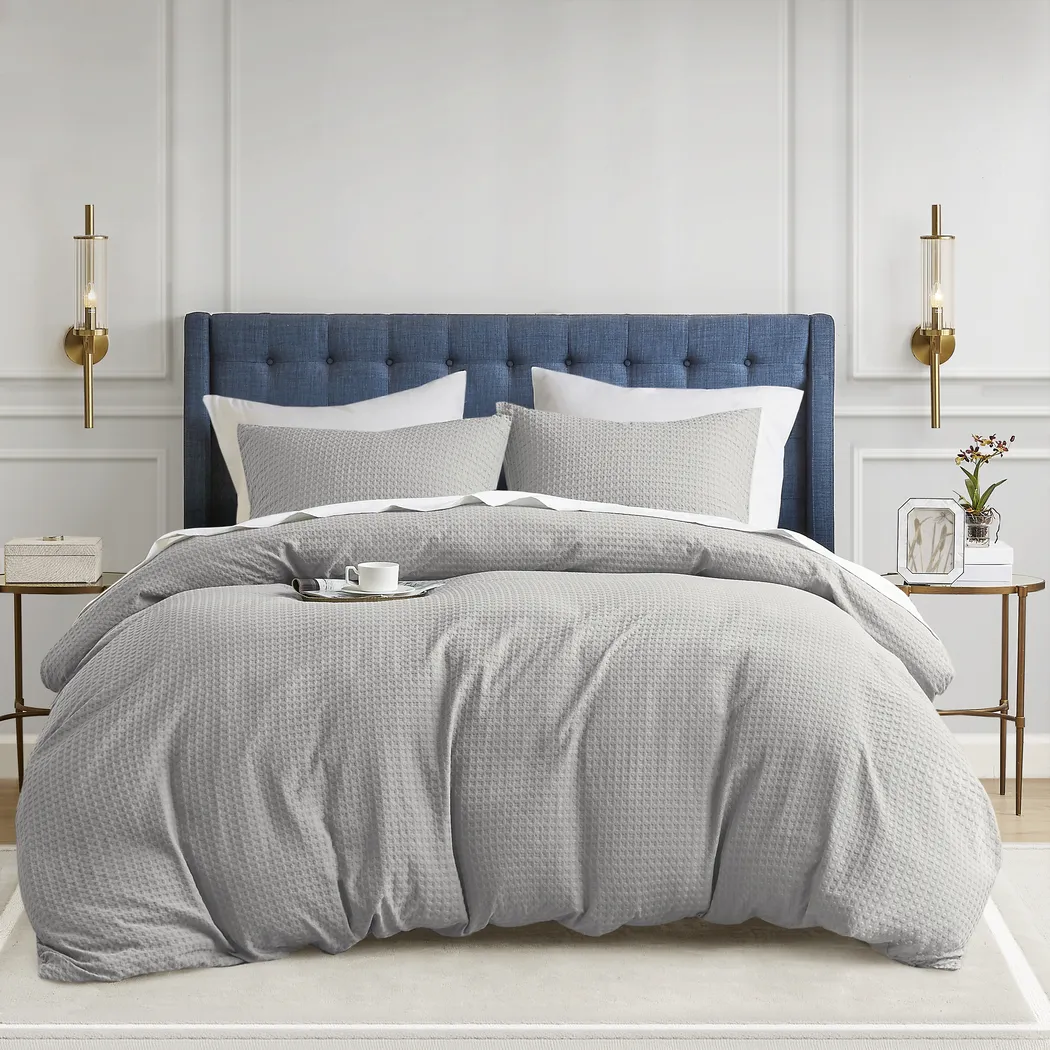 Drysdalea Light Gray King/California King 3 Pc Duvet Set - Thumbnail - Image 3