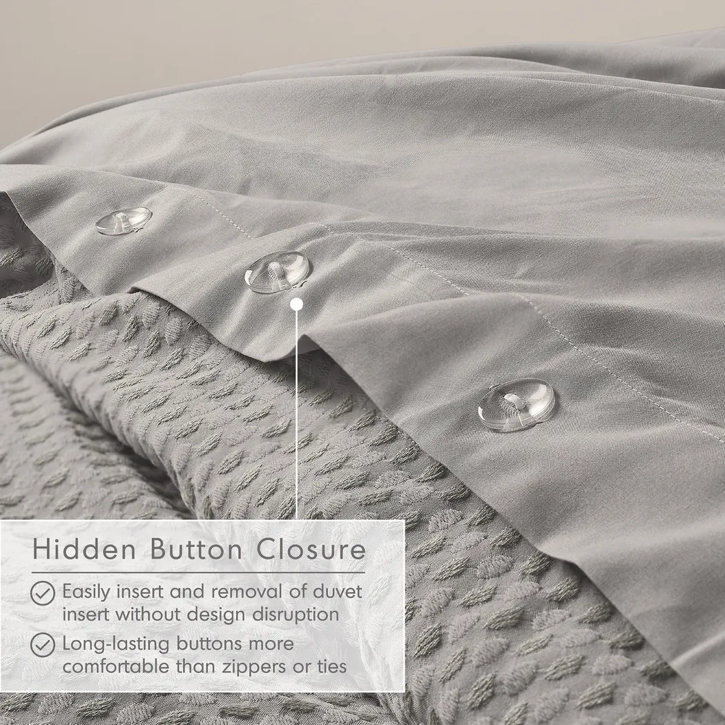 Drysdalea Light Gray King/California King 3 Pc Duvet Set - Thumbnail - Image 8