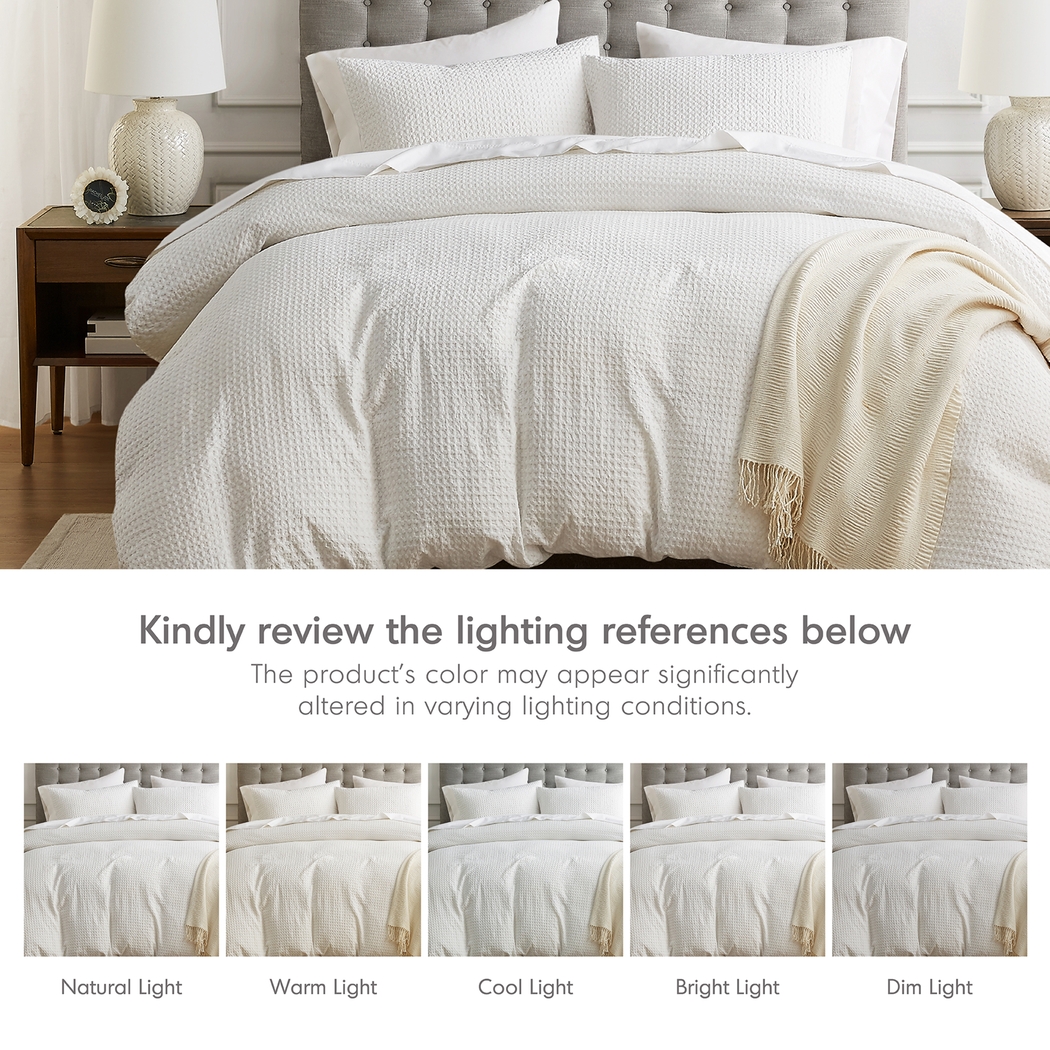 Drysdalea White Full/Queen 3 Pc Duvet Set - Thumbnail - Image 12