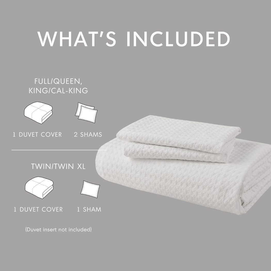 Drysdalea White Full/Queen 3 Pc Duvet Set - Thumbnail - Image 6