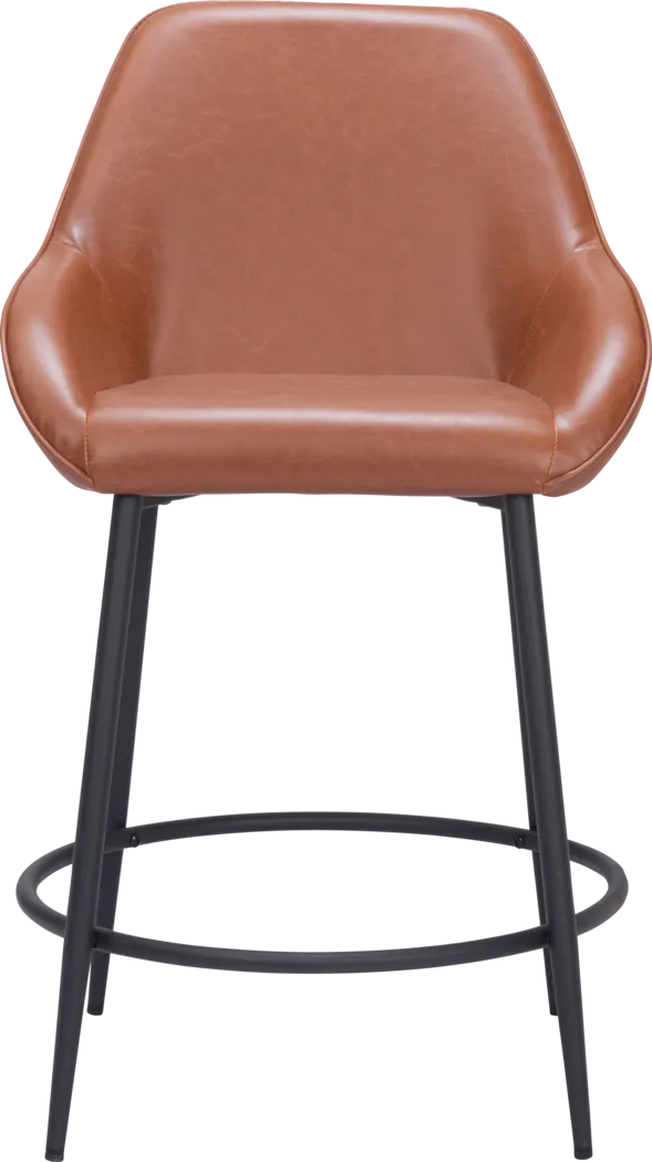 Dubellette Brown Counter Height Stool, Set of 2 - Thumbnail - Image 4