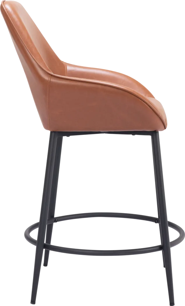 Dubellette Brown Counter Height Stool, Set of 2 - Thumbnail - Image 7