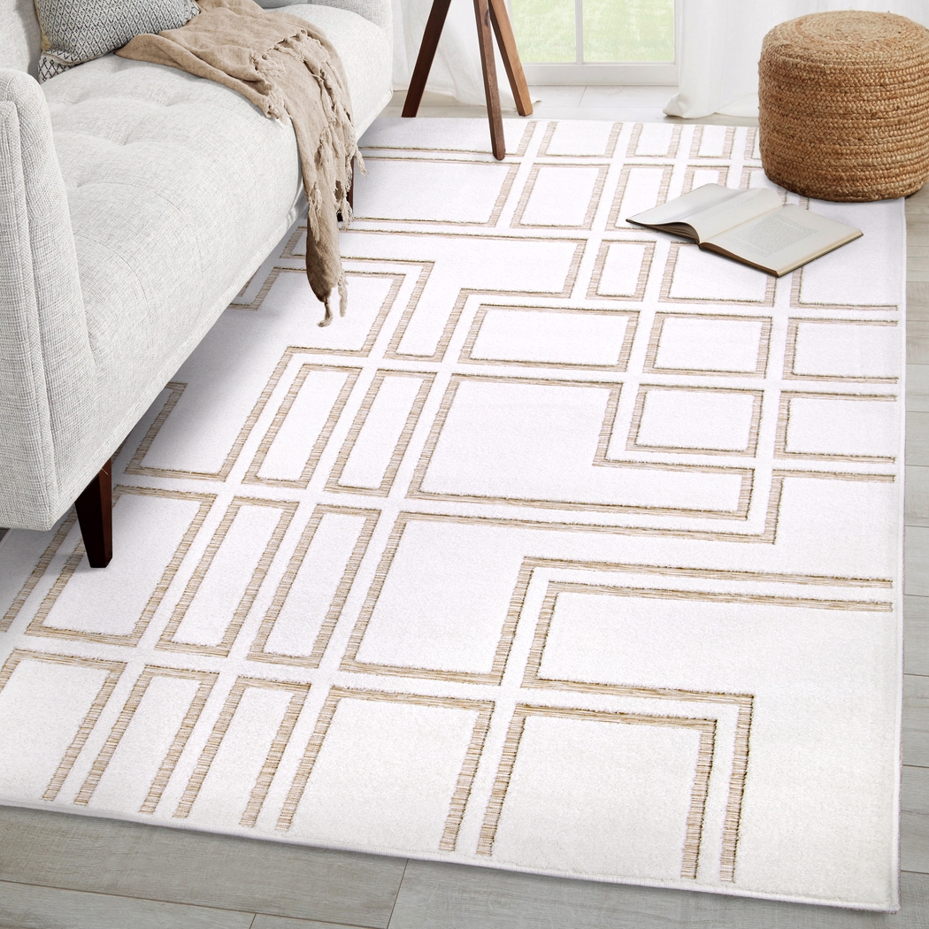 Dubuge White 5'2 x 7'6 Rug - Thumbnail - Image 9
