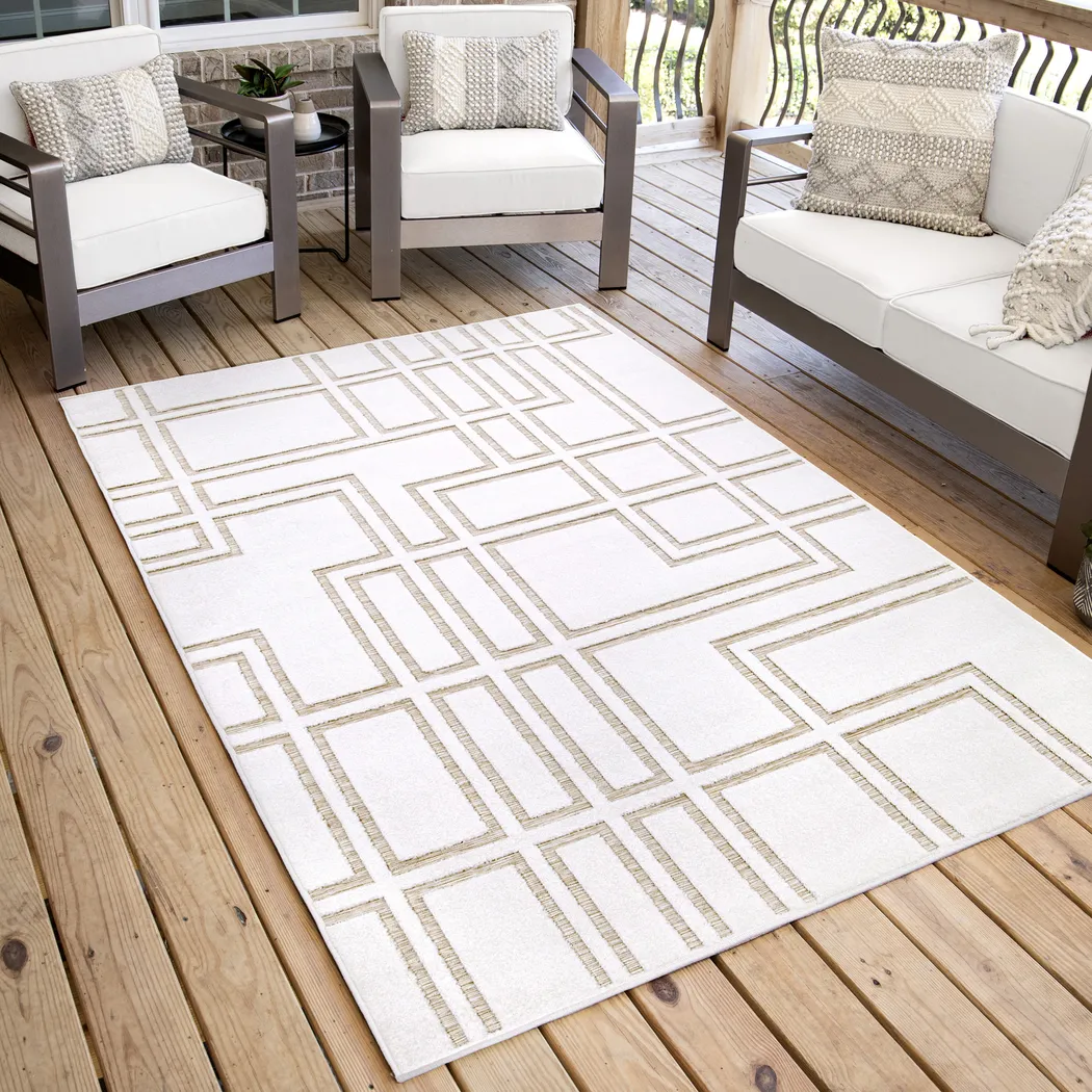Dubuge White 7'9 x 10'10 Rug - Thumbnail - Image 7