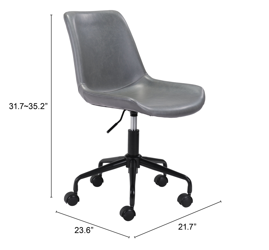 Duckney Gray Office Chair - Thumbnail - Image 8