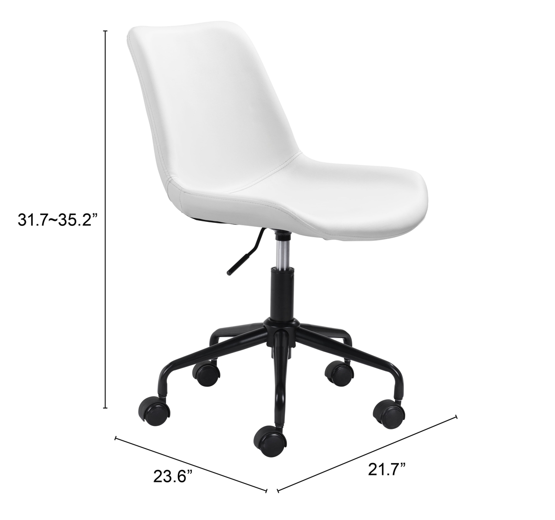 Duckney White Office Chair - Thumbnail - Image 8