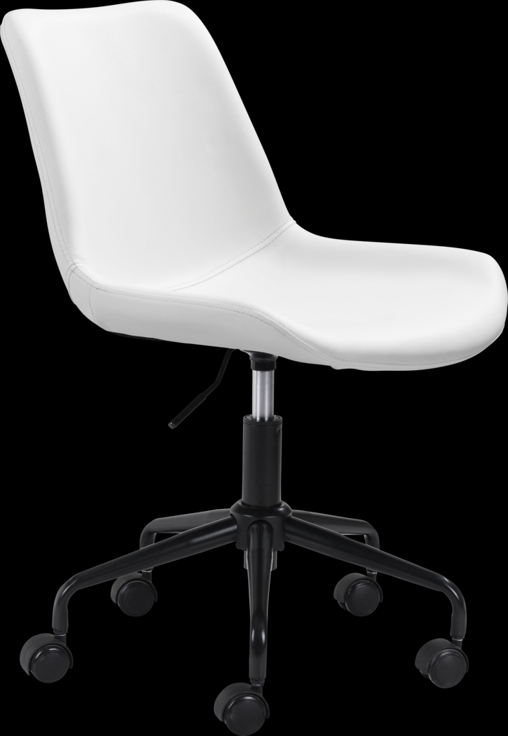 Duckney White Office Chair - Thumbnail - Image 1