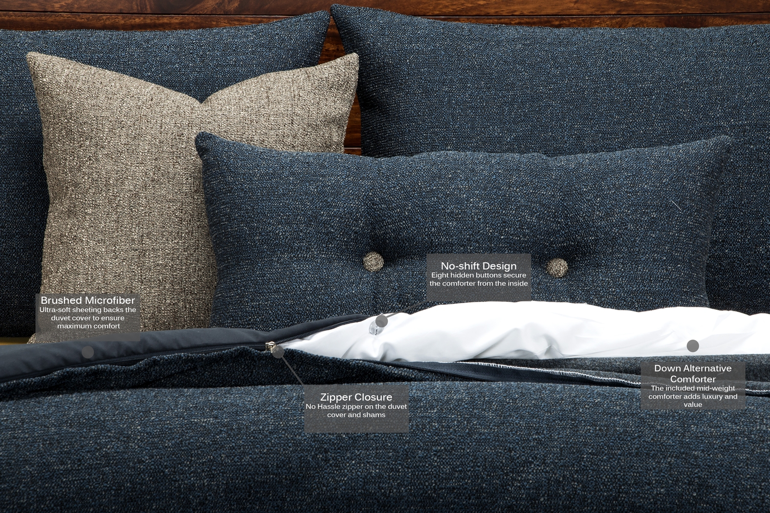 Duff Bridge Blue 12 Pc King Duvet - Thumbnail - Image 2