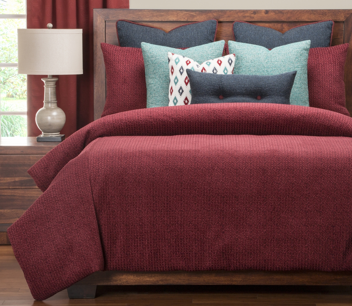 Duff Bridge Red 11 Pc Queen Duvet - Thumbnail - Image 1