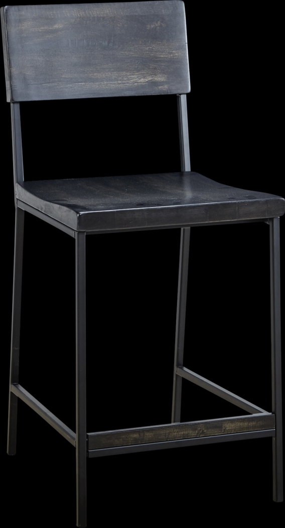Duffield Black Counter Height Stool - Thumbnail - Image 1