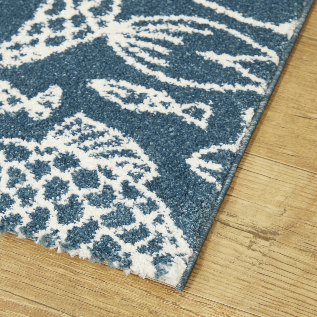 Dulaine Blue 5'3 x 7' Rug - Thumbnail - Image 4