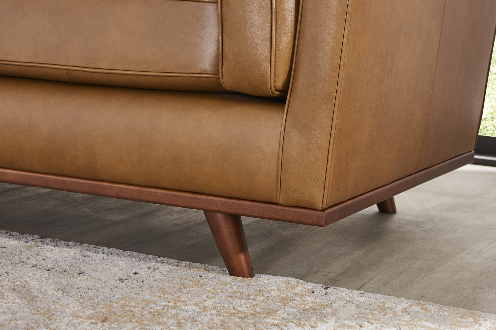 Duluth Caramel Leather 6 Pc Sectional Living Room - Thumbnail - Image 7