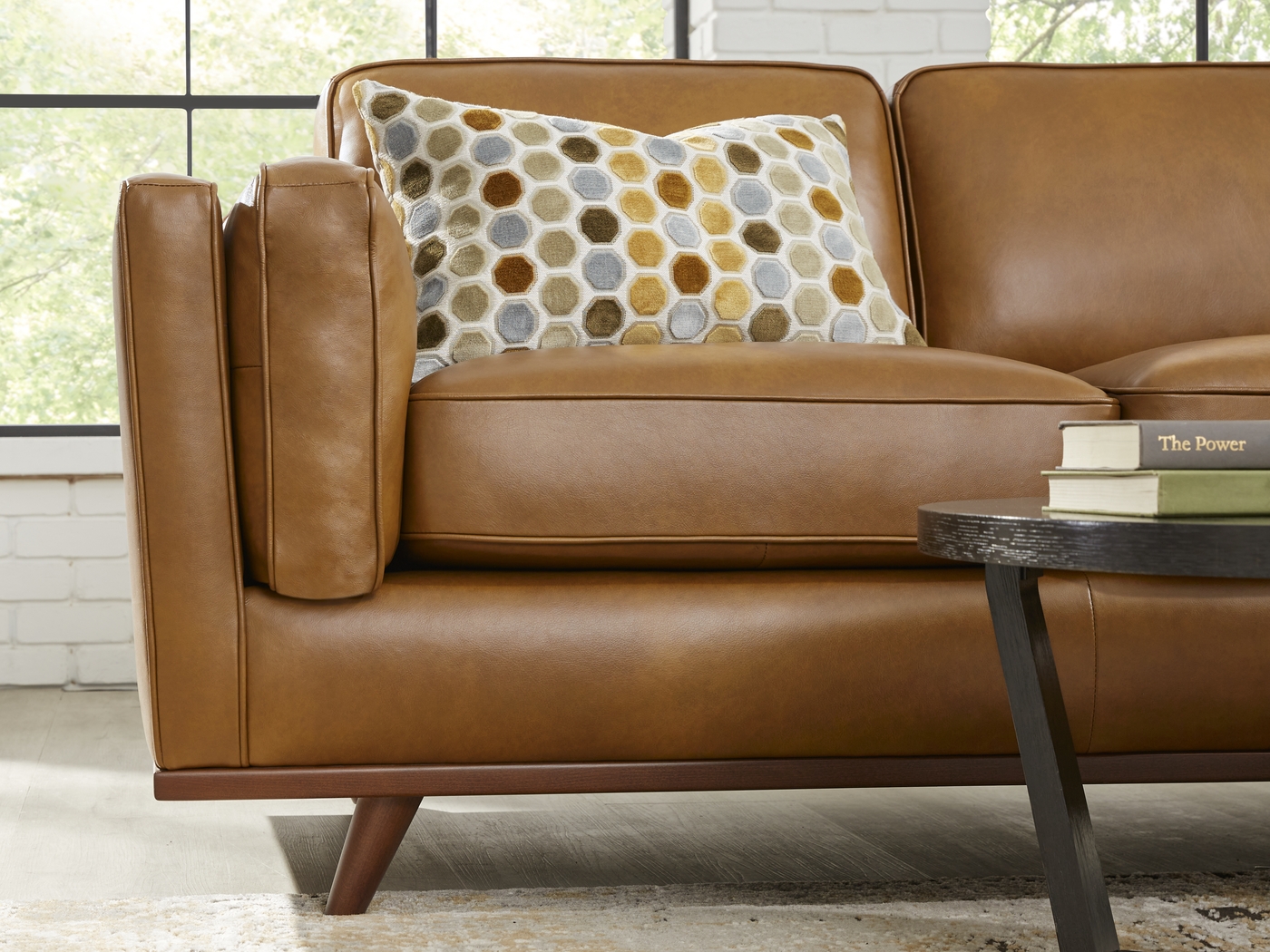 Duluth Caramel Leather 2 Pc Living Room - Thumbnail - Image 7