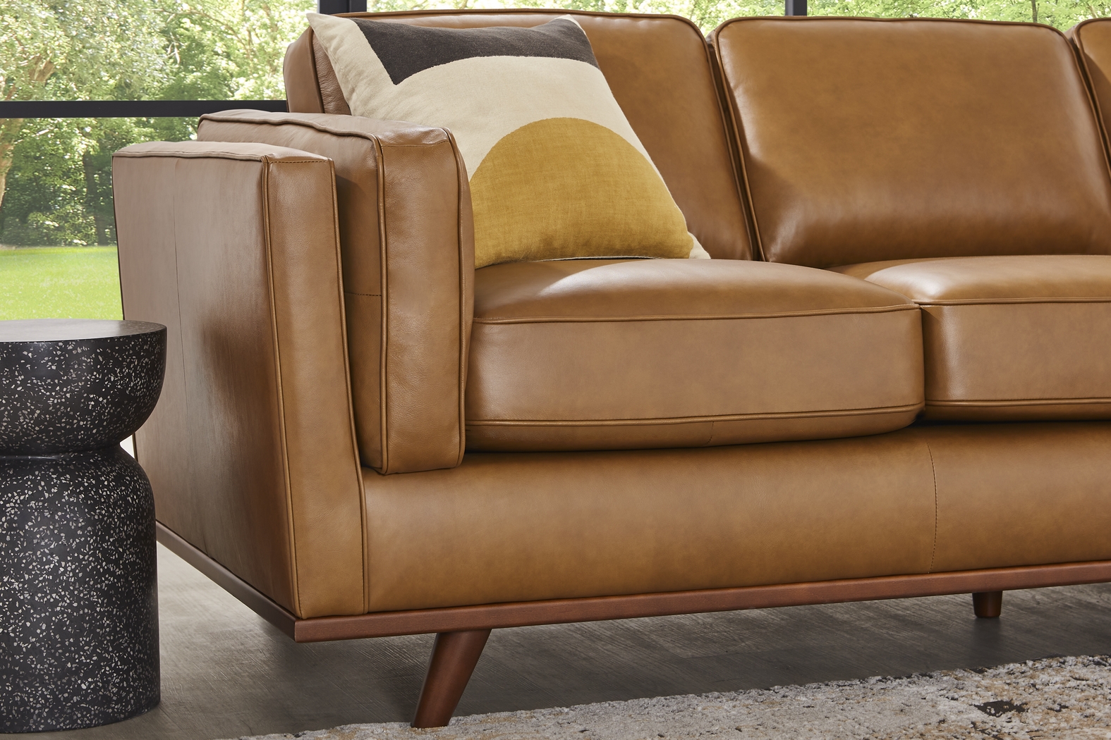 Duluth Caramel Leather 2 Pc Living Room - Thumbnail - Image 3