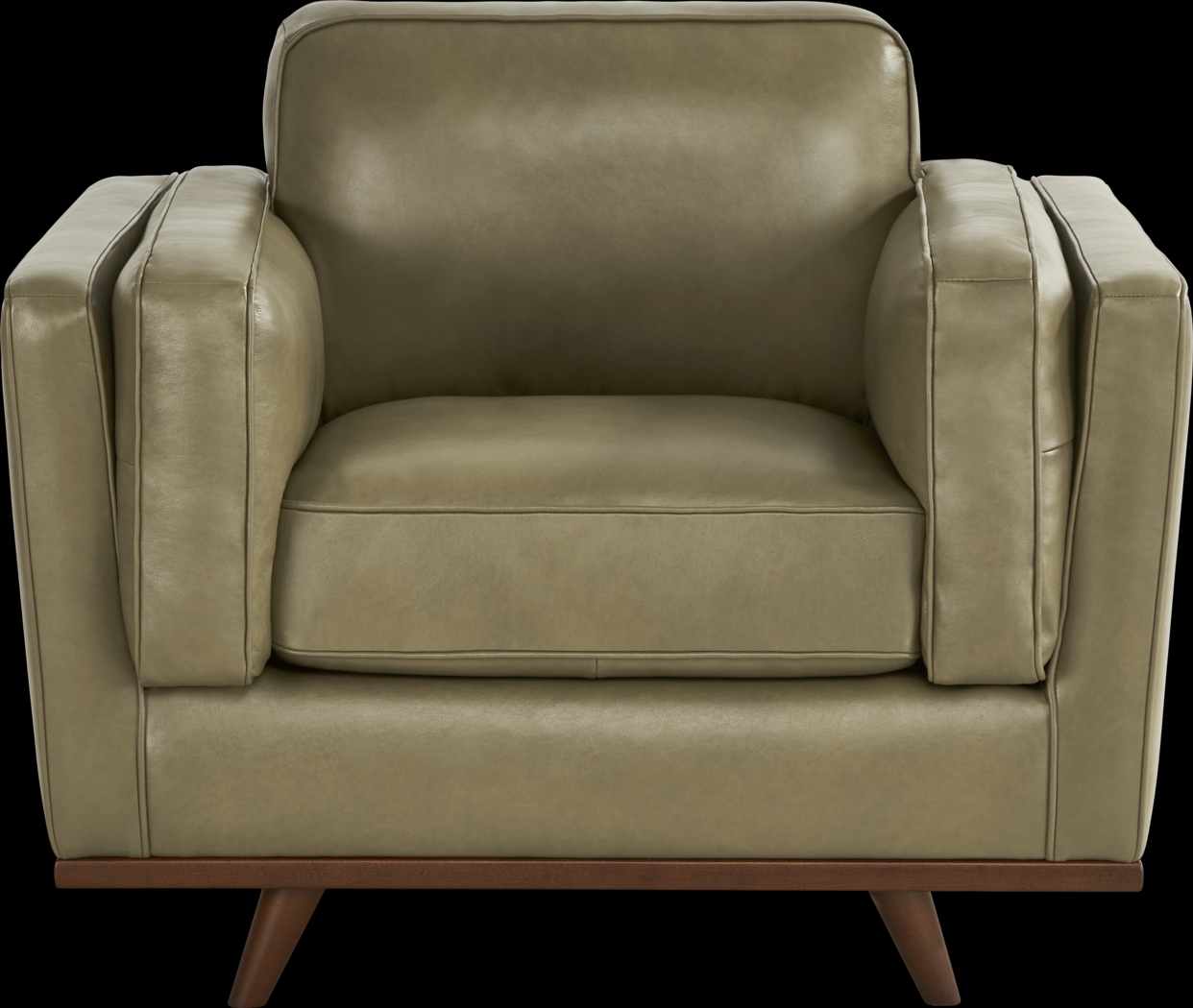 Duluth Olive Leather Chair - Thumbnail - Image 2