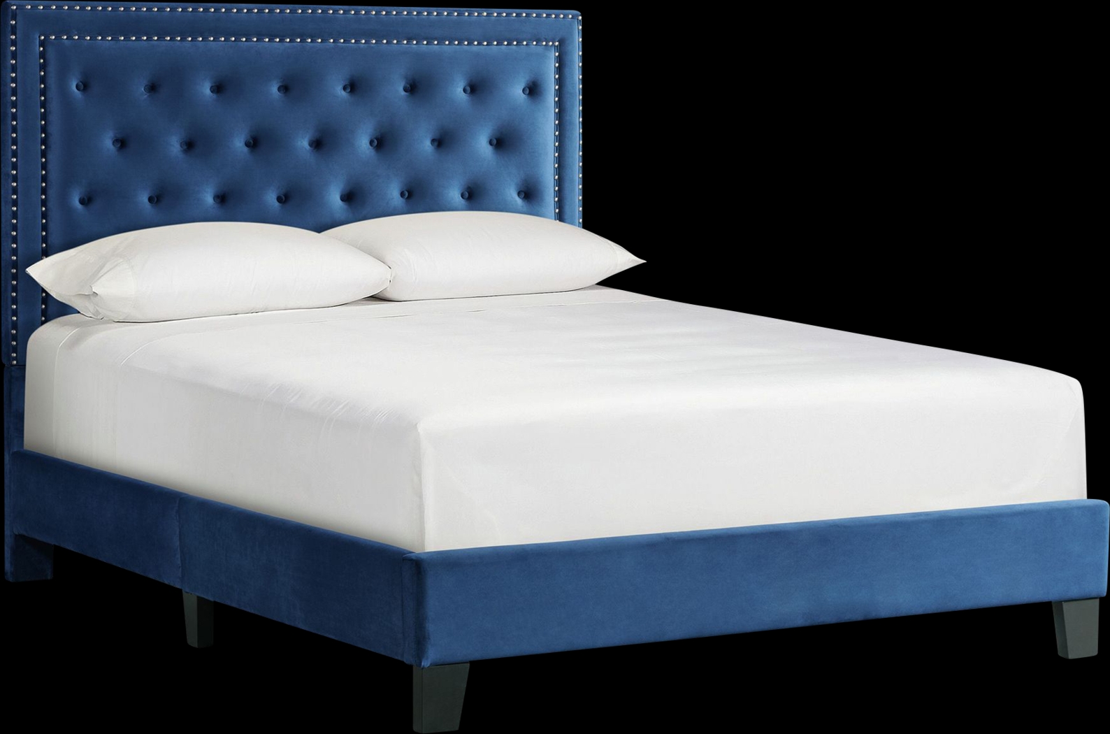 Dulverton Navy Queen Bed - Thumbnail - Image 1