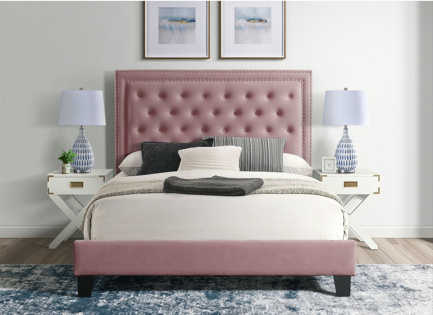 Dulverton Pink Queen Bed - Thumbnail - Image 6