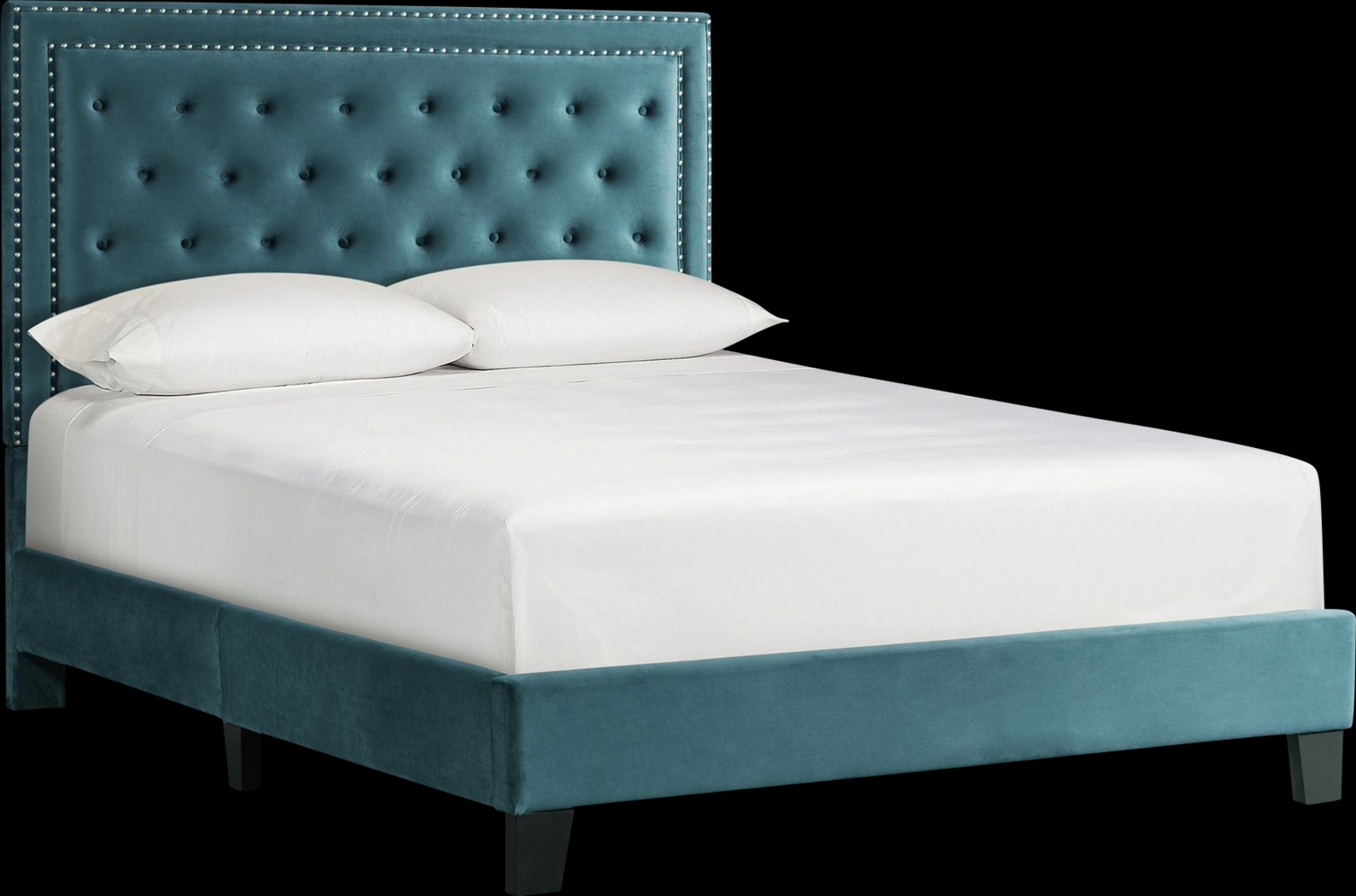 Dulverton Teal Queen Bed - Thumbnail - Image 1