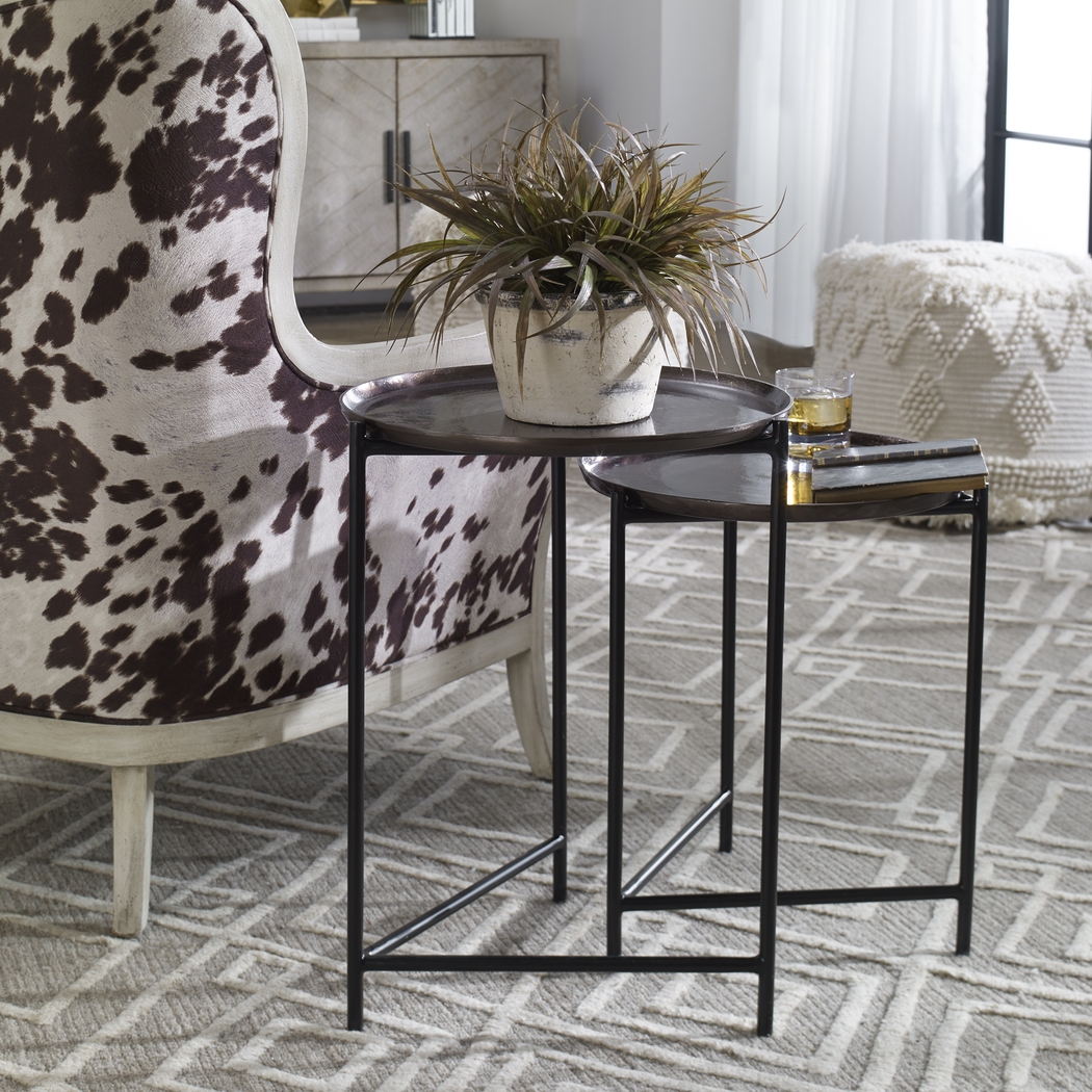 Dumbarton Black Nesting Tables, Set of 2 - Thumbnail - Image 2