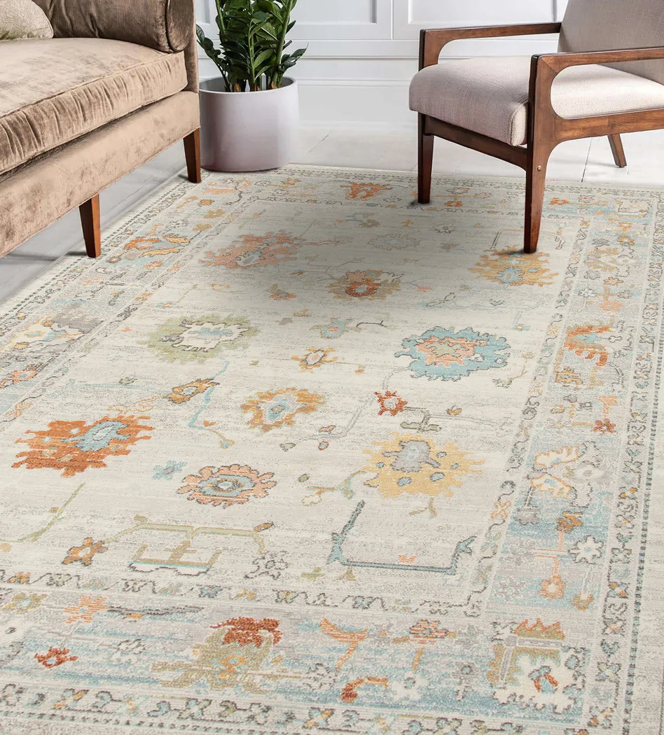 Dumenza Beige 5'1 x 7'6 Rug - Thumbnail - Image 2