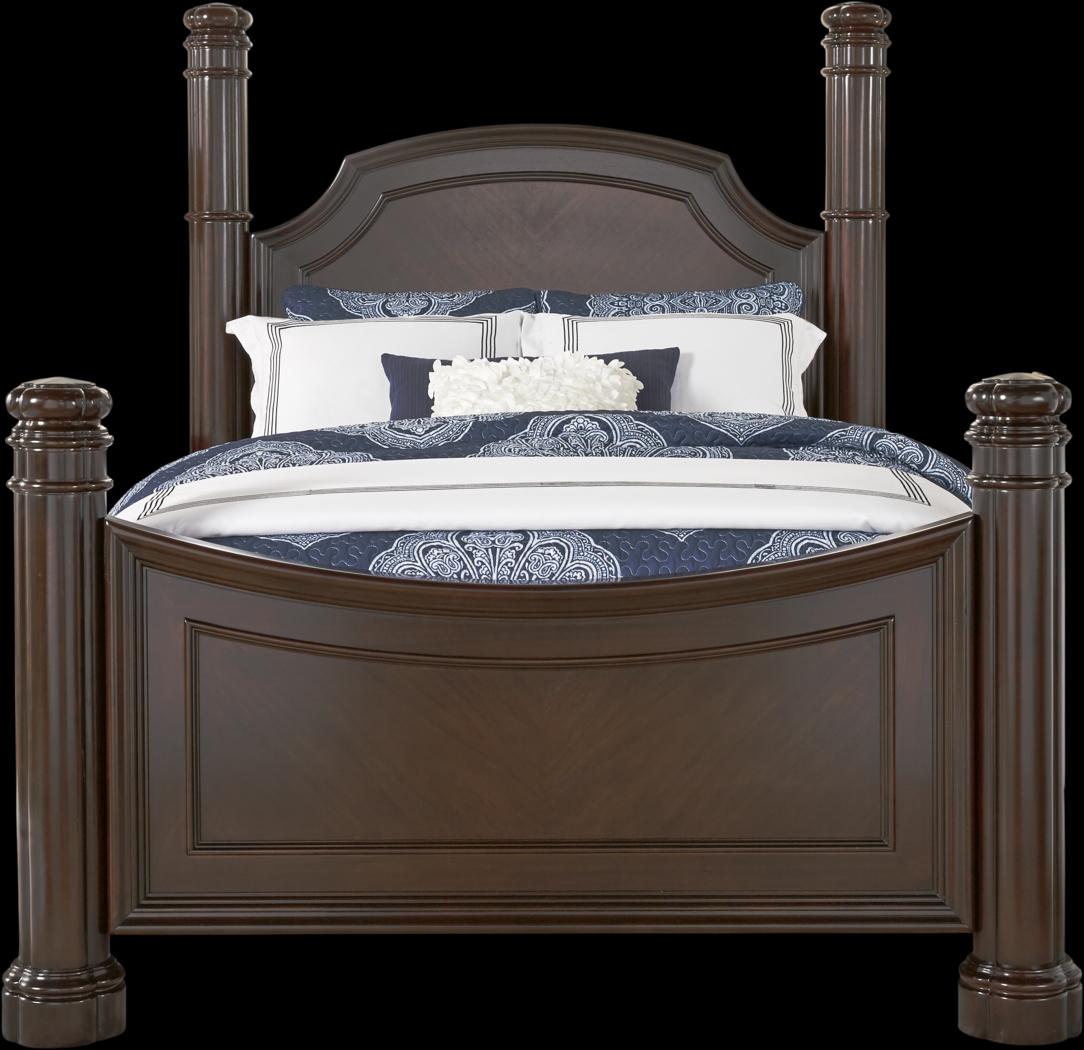 Dumont Cherry 7 Pc King Low Poster Bedroom - Thumbnail - Image 2