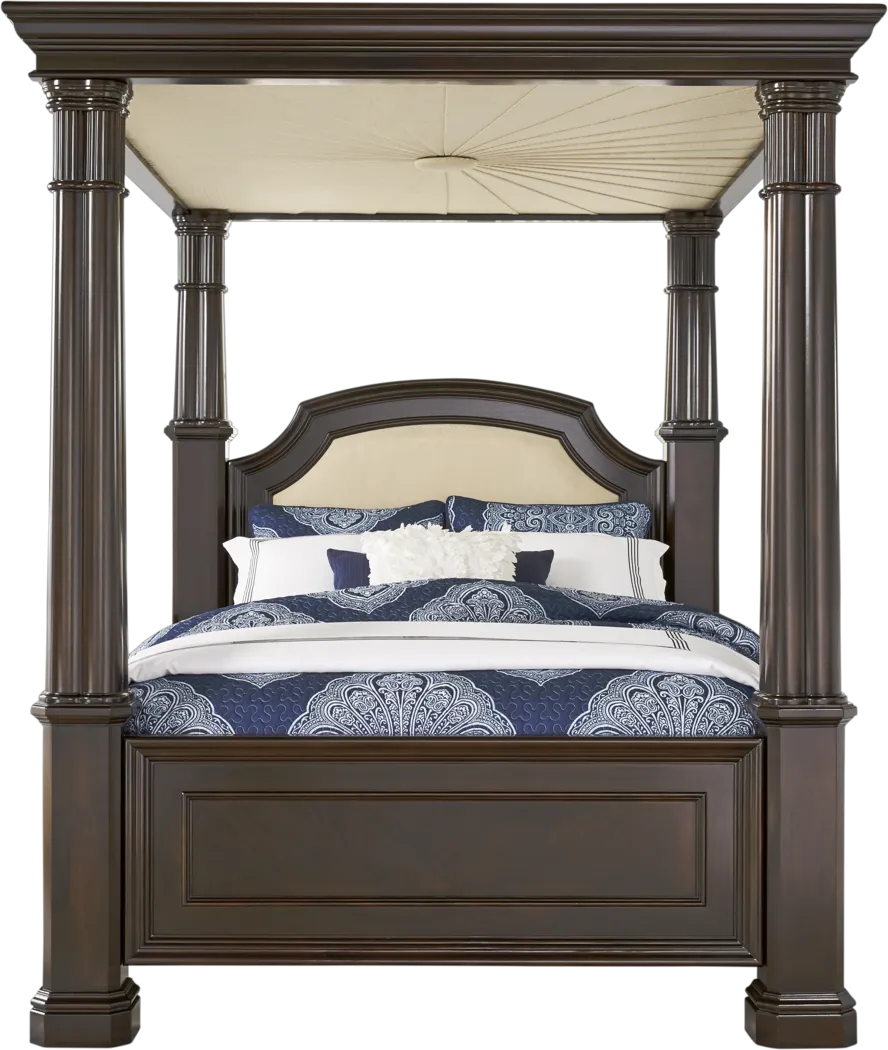 Dumont Cherry 4 Pc King Canopy Bed - Thumbnail - Image 1