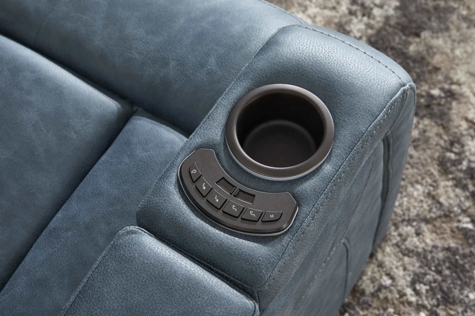 Dumont Cobalt Dual Power Reclining Sofa - Image 9