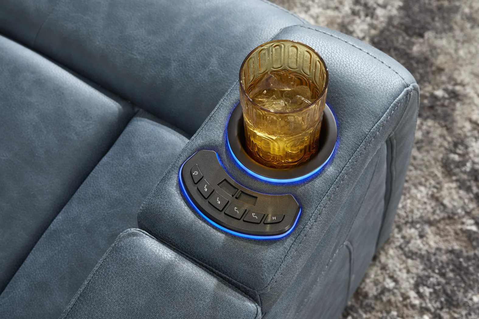 Dumont Cobalt Dual Power Reclining Sofa - Image 10