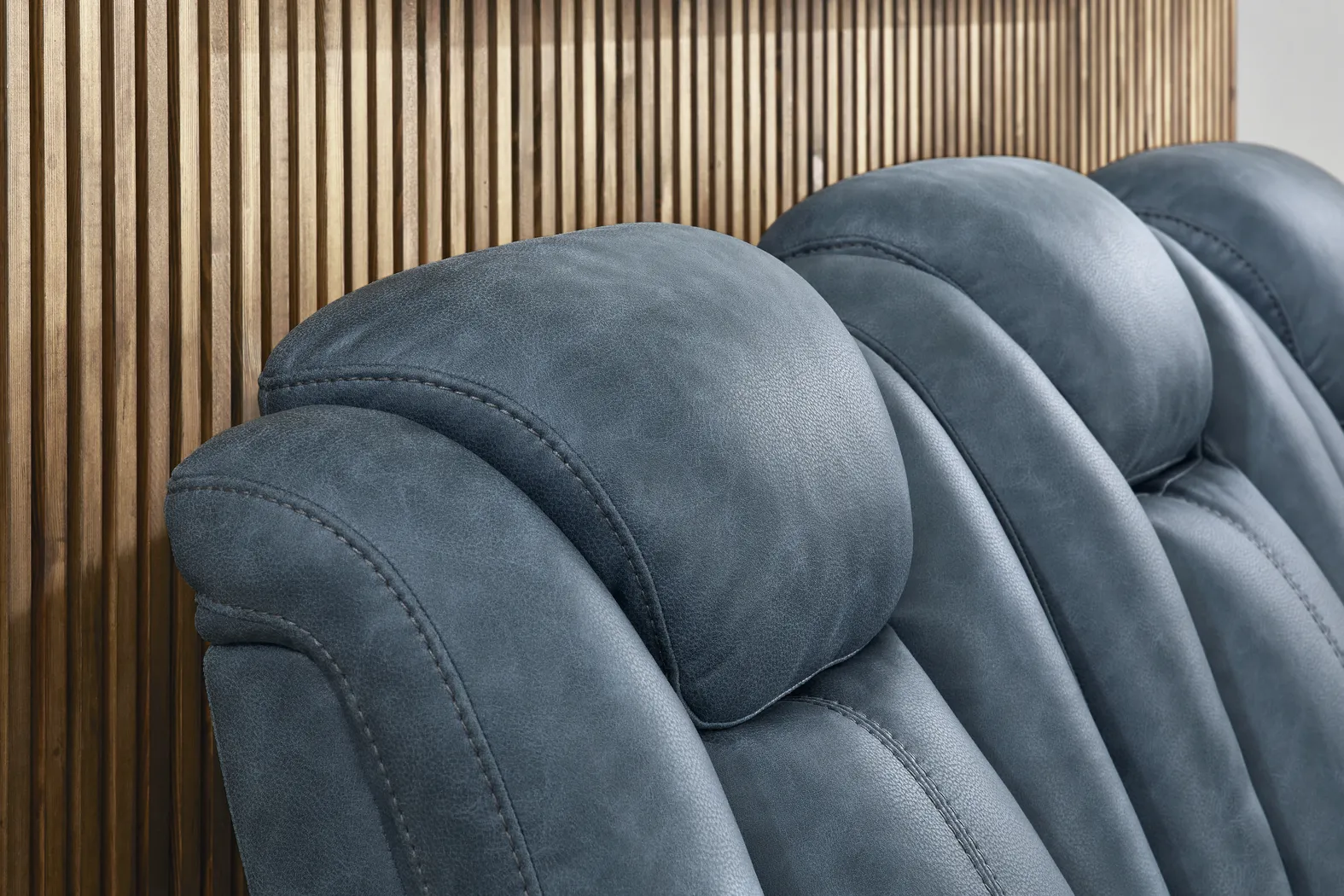 Dumont Cobalt Dual Power Reclining Sofa - Image 4