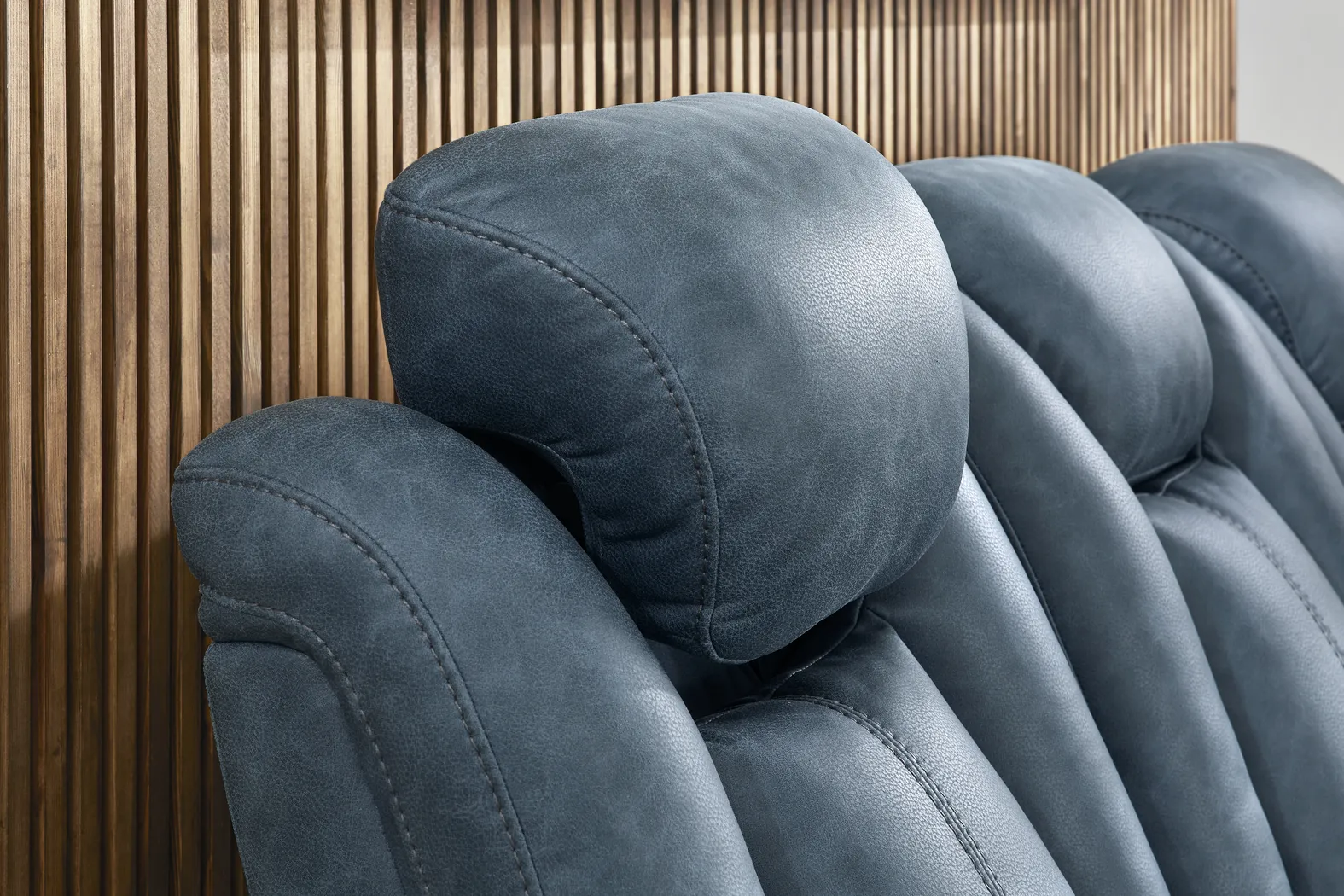Dumont Cobalt Dual Power Reclining Sofa - Image 5