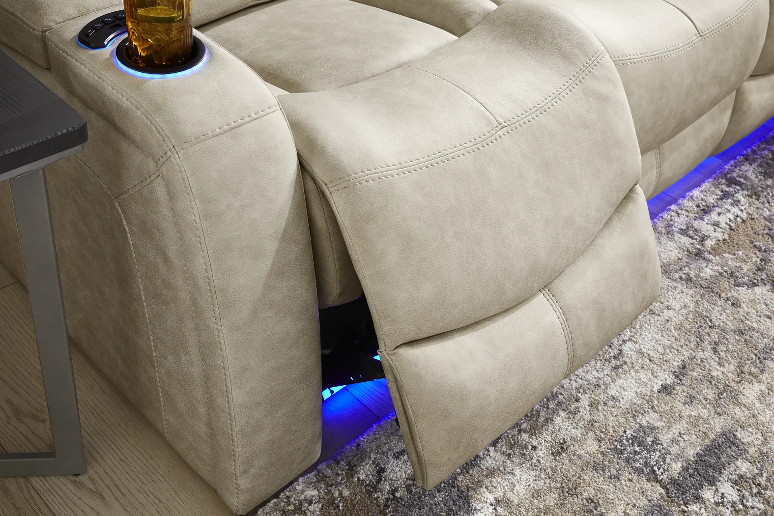 Dumont Ivory Dual Power Reclining Sofa - Image 8