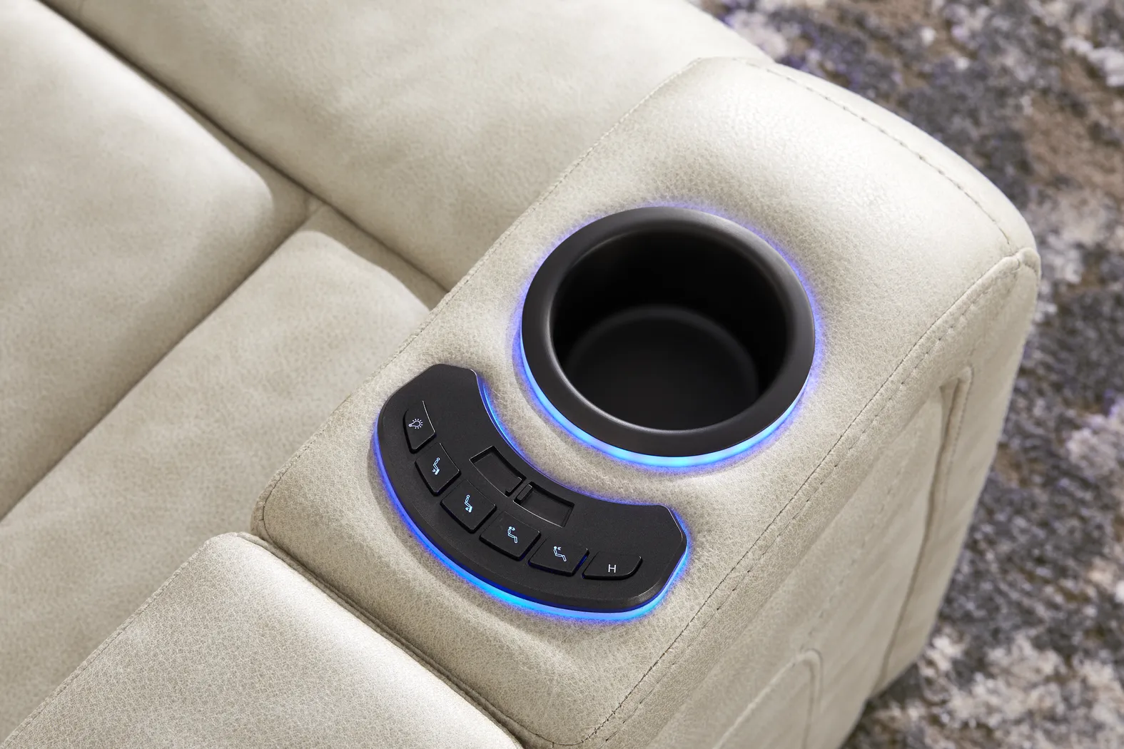 Dumont Ivory Dual Power Reclining Sofa - Image 11