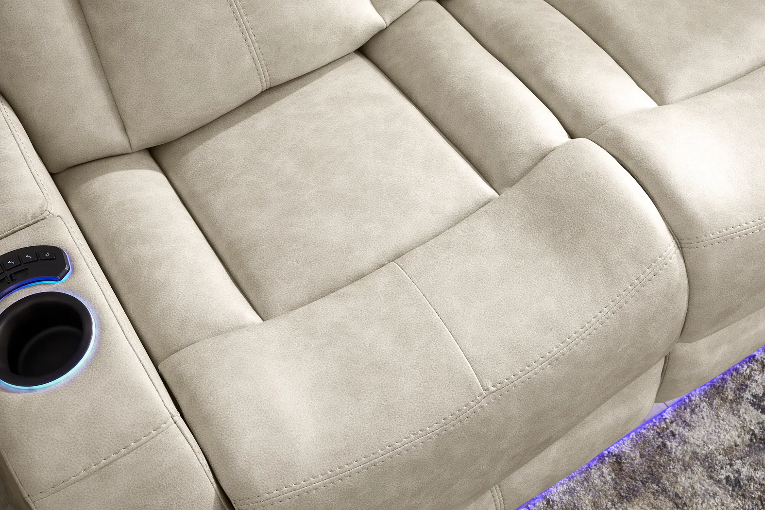 Dumont Ivory Dual Power Reclining Sofa - Image 13