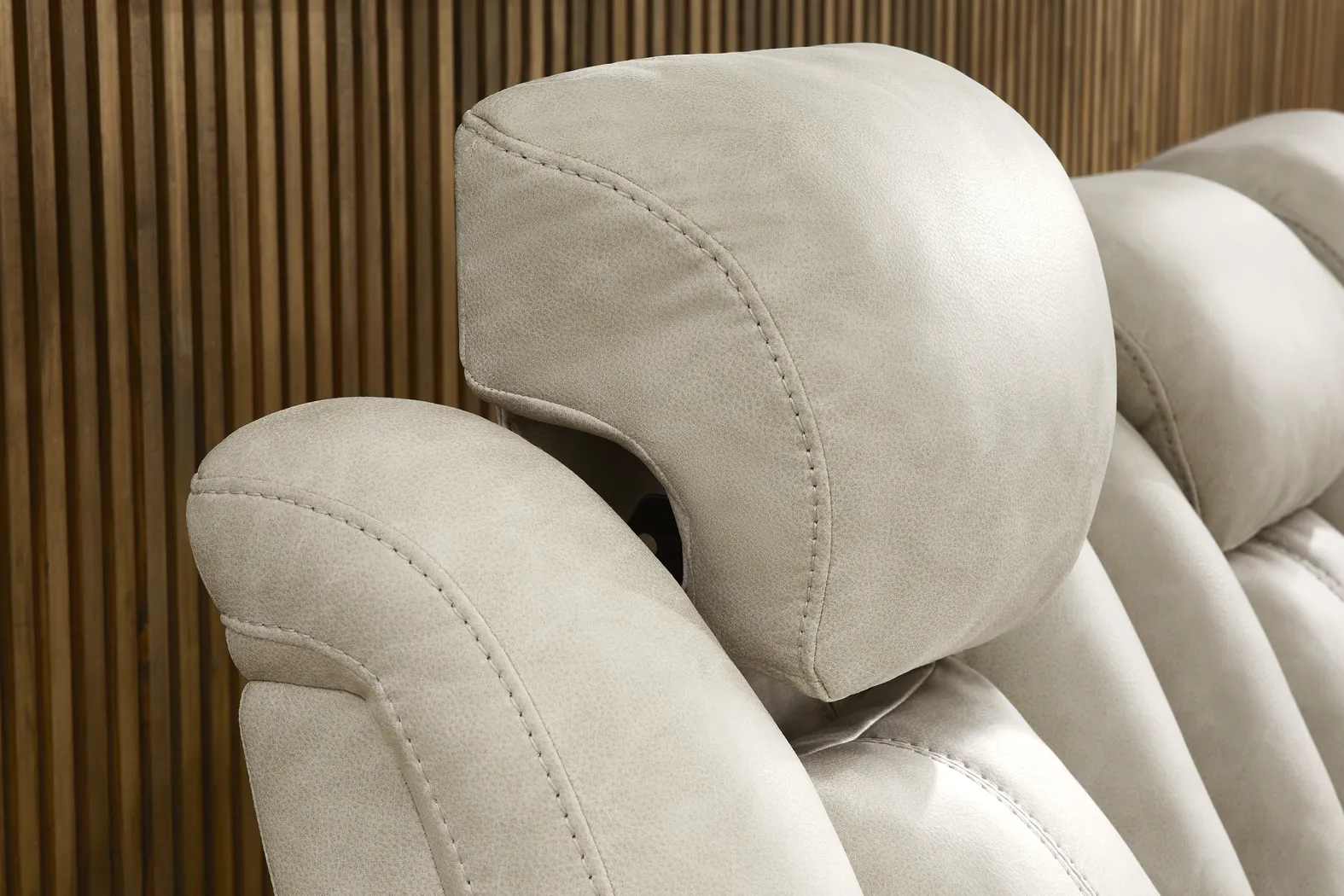 Dumont Ivory Dual Power Reclining Sofa - Image 6