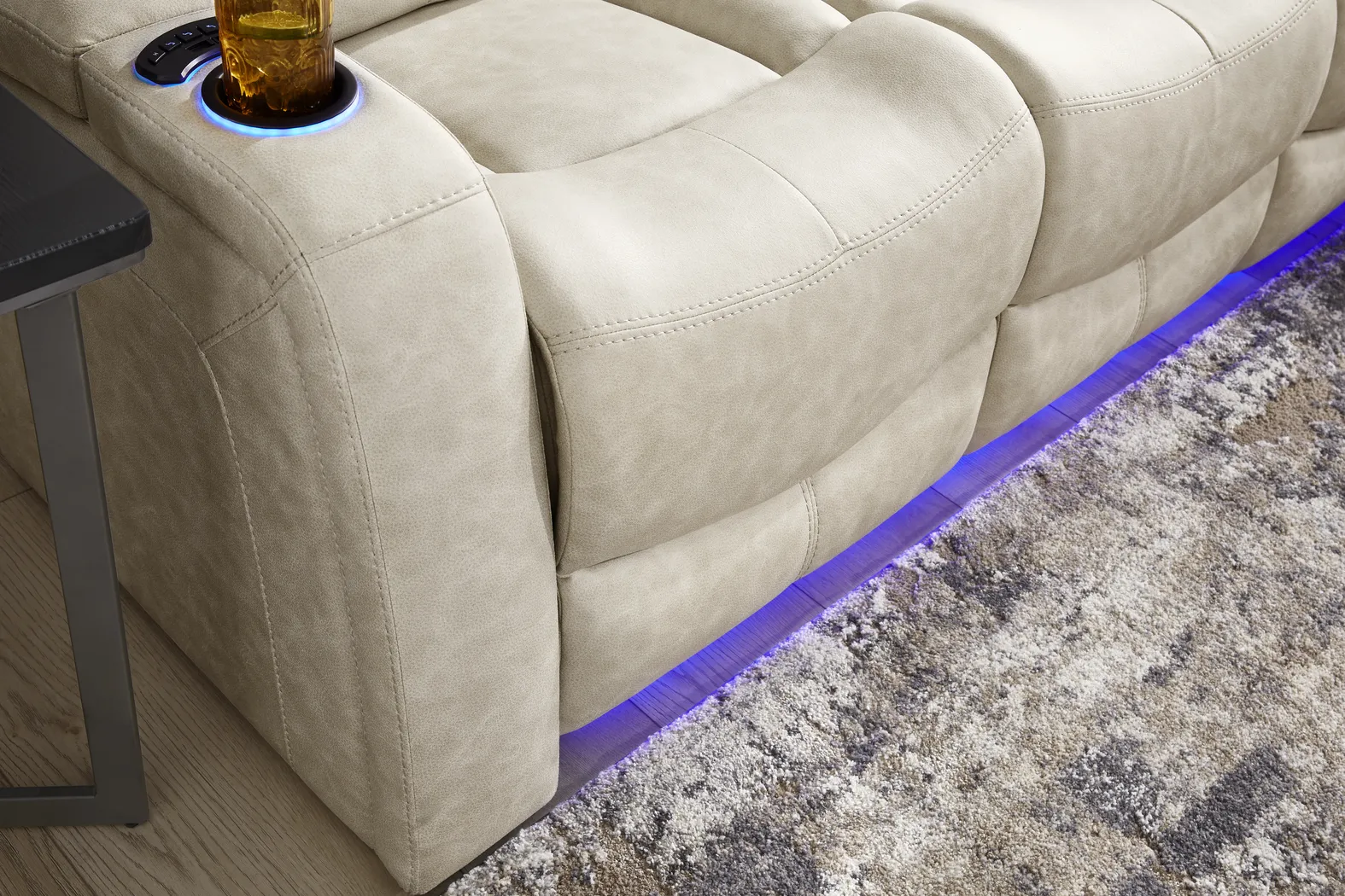 Dumont Ivory Dual Power Reclining Sofa - Image 7