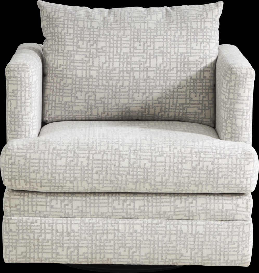 Dumont Place Beige Accent Swivel Chair - Thumbnail - Image 2